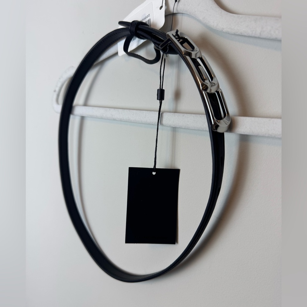 Alexander Wang Black Leather Skinny Belt from the CEO Collection